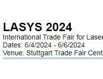 2026年9月德国斯图加特激光加工展览会